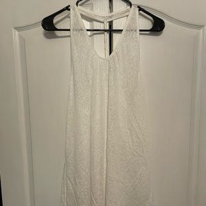 White Dress Beach Cover Up With Braided Detail - Excellent Like New Condition -